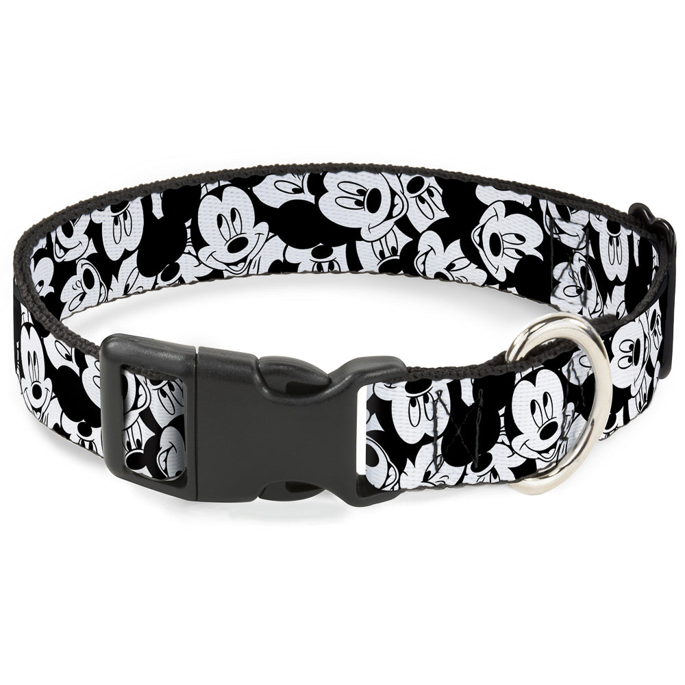 Plastic Clip Collar - Mickey Mouse Expressions Stacked White/Black