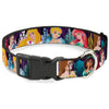 Buckle-Down Disney Princess Poses & Castle Silhouettes Plastic Clip Dog Collar