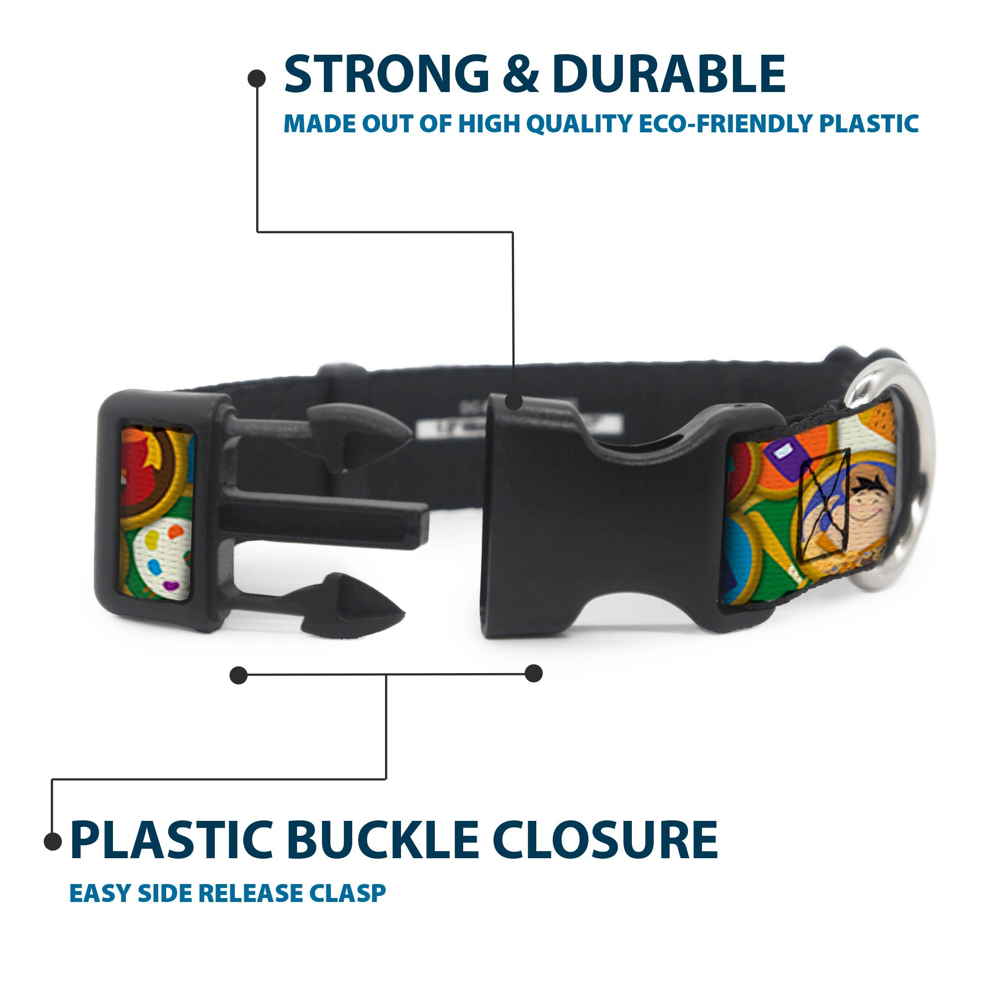 Plastic Clip Collar - Stacked Wilderness Explorers Badges