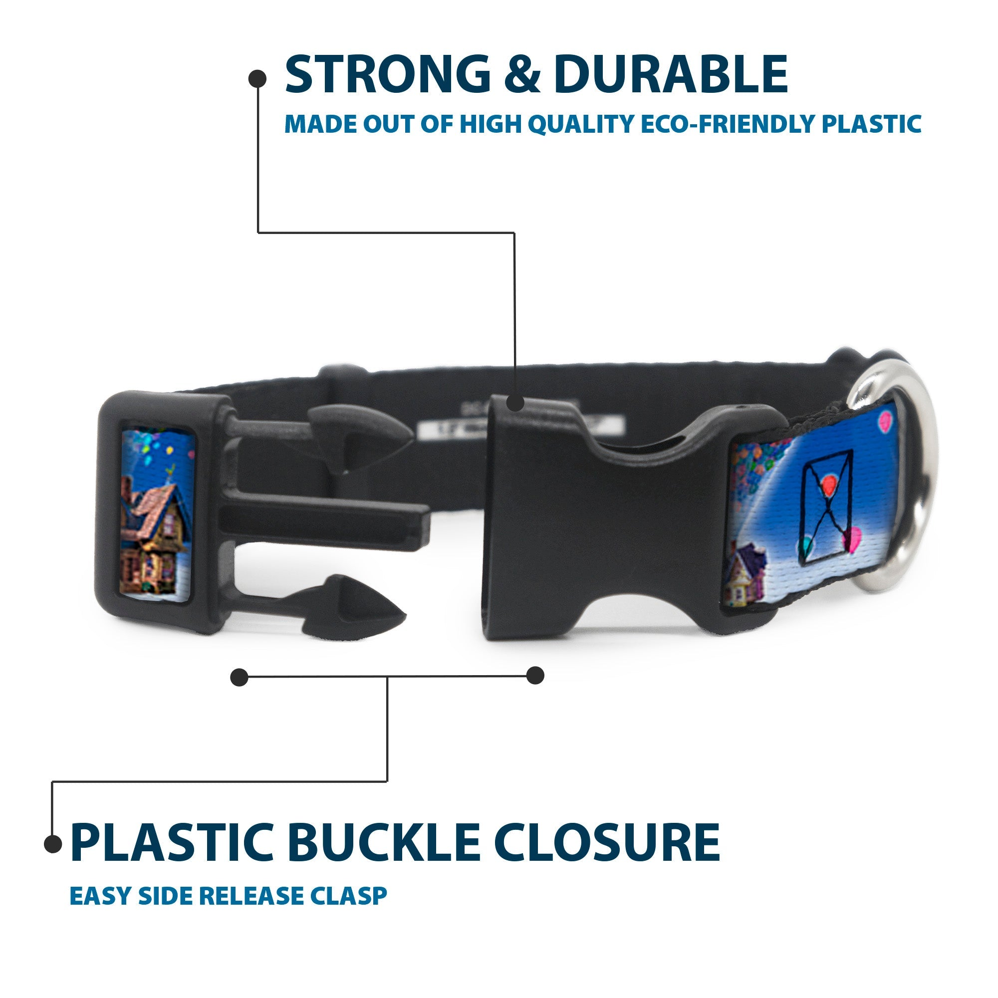 Plastic Clip Collar - Up Carl on Porch/Flying House/Balloons