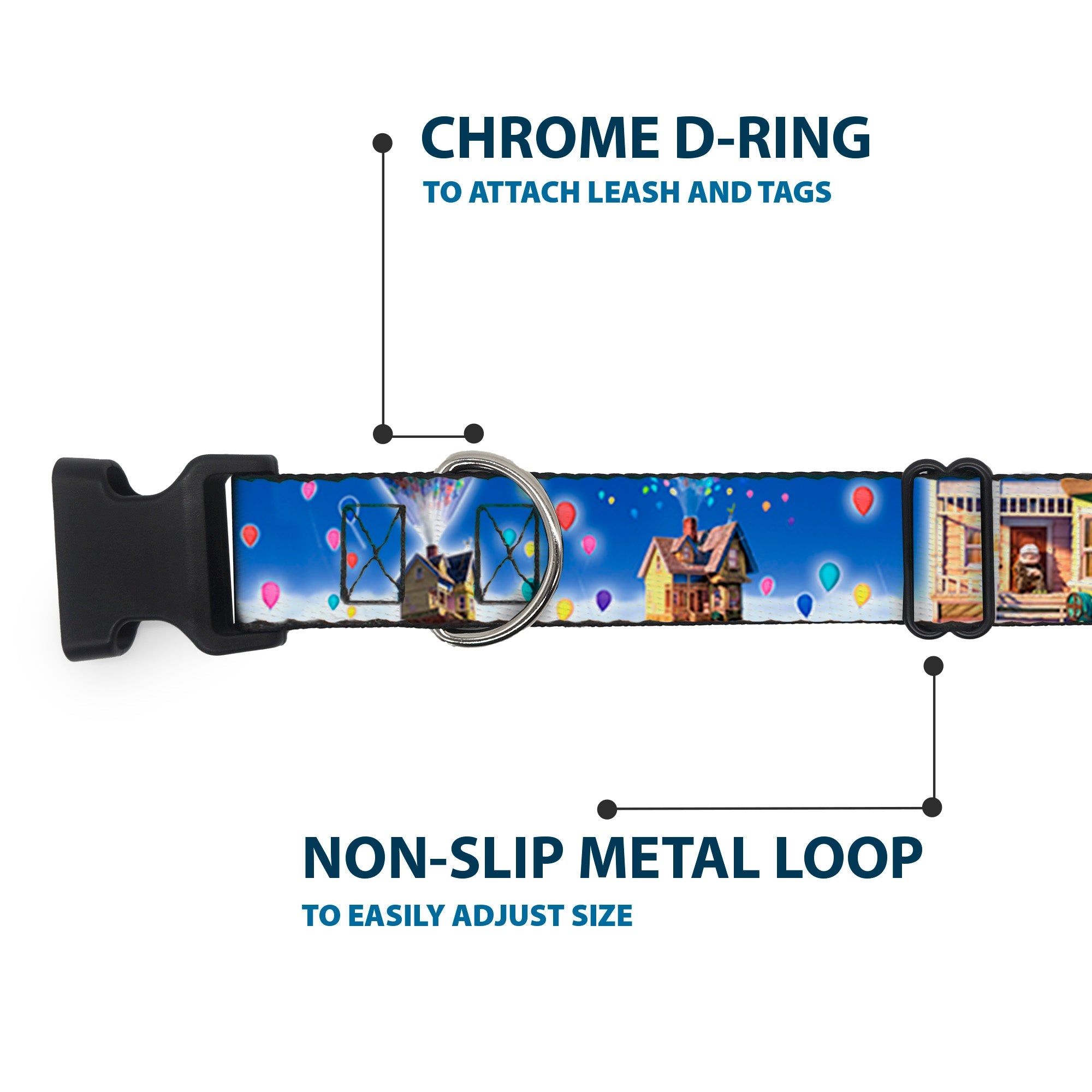 Plastic Clip Collar - Up Carl on Porch/Flying House/Balloons