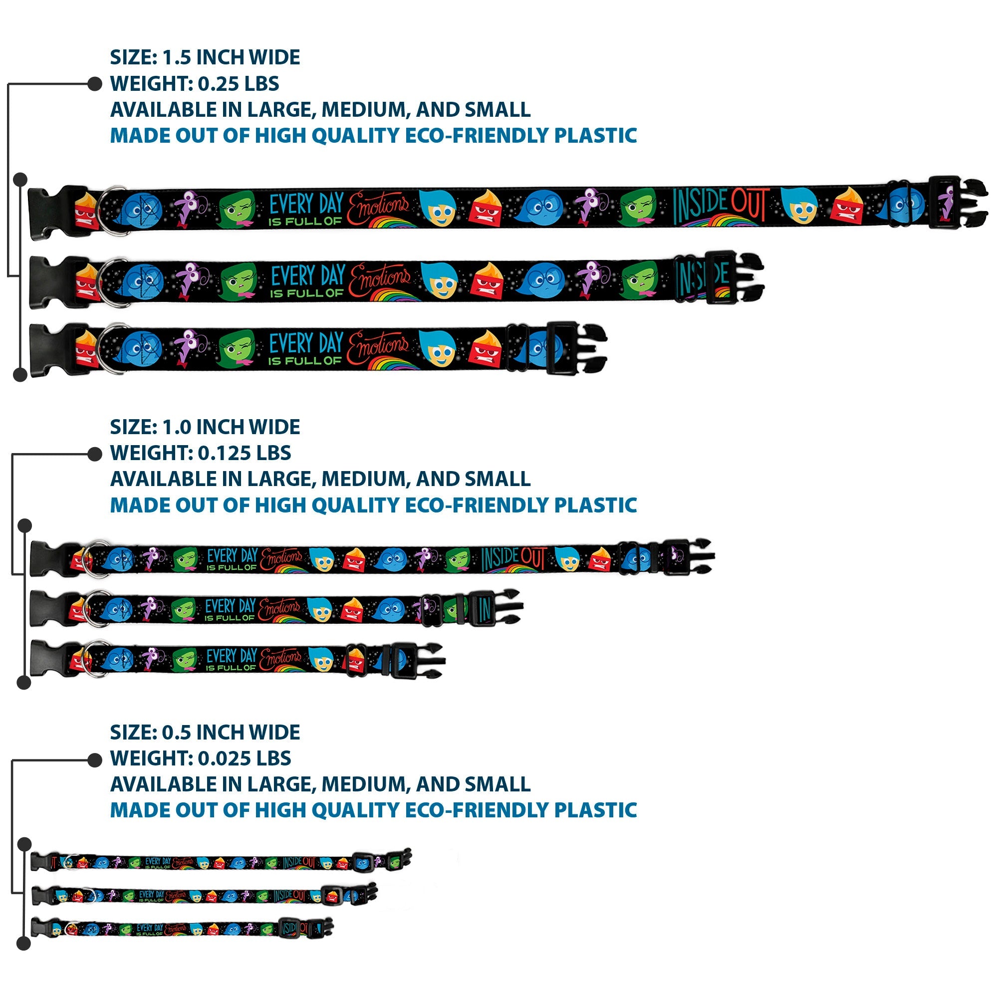 Plastic Clip Collar - INSIDE OUT/Emotion Expressions/EVERY DAY IS FULL OF EMOTIONS