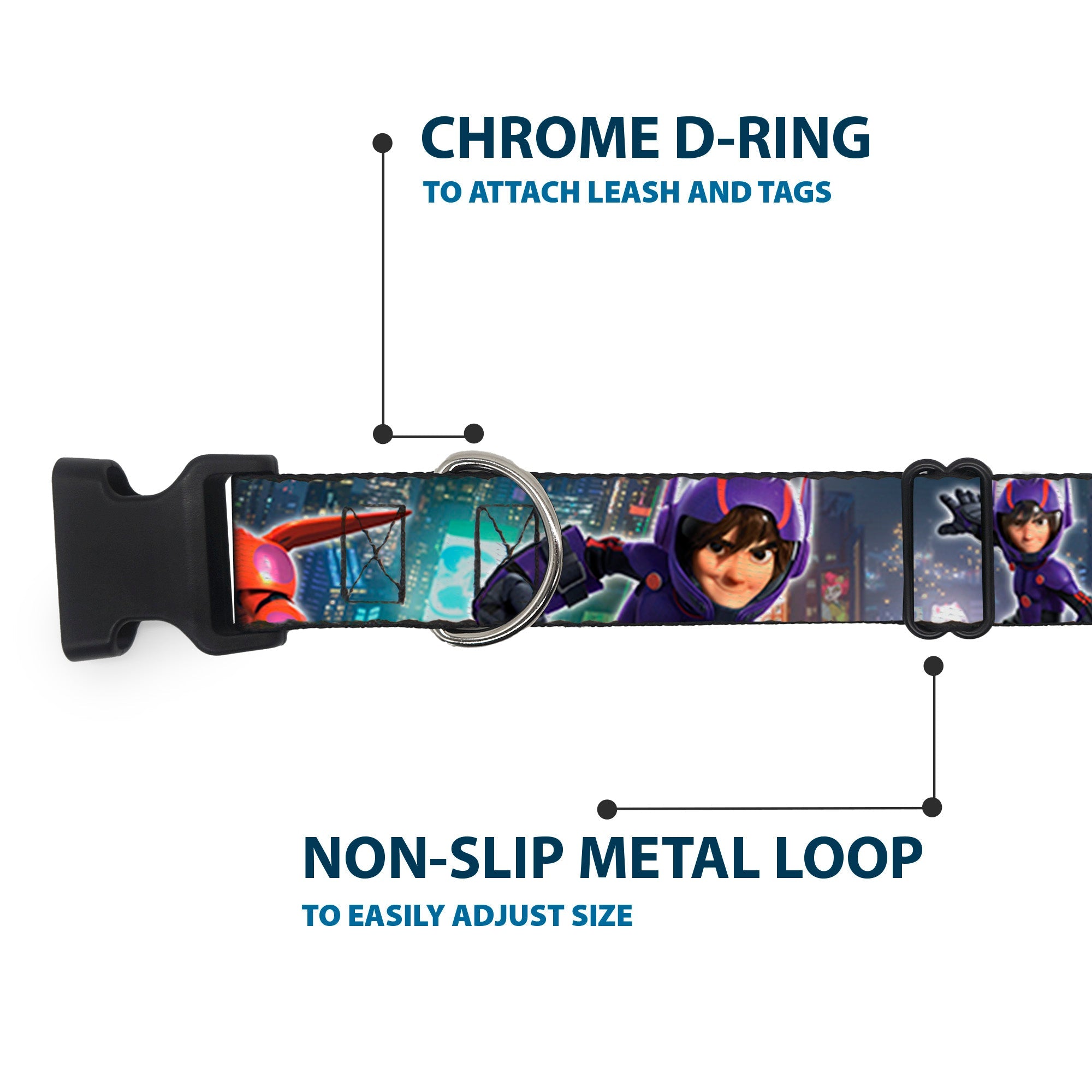 Plastic Clip Collar - Hiro & Baymax Action Poses/San Fransokyo