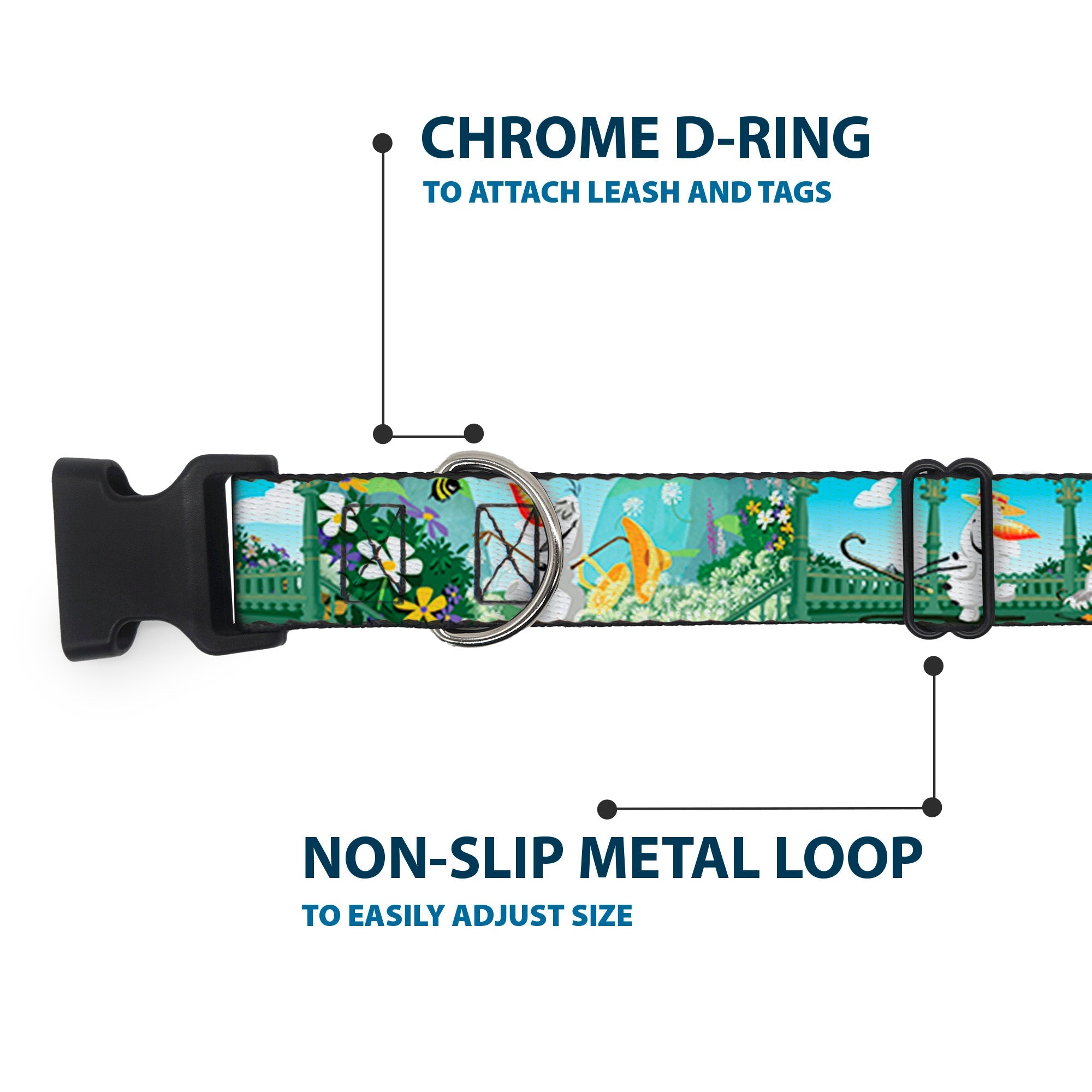 Plastic Clip Collar - Olaf Garden Scenes