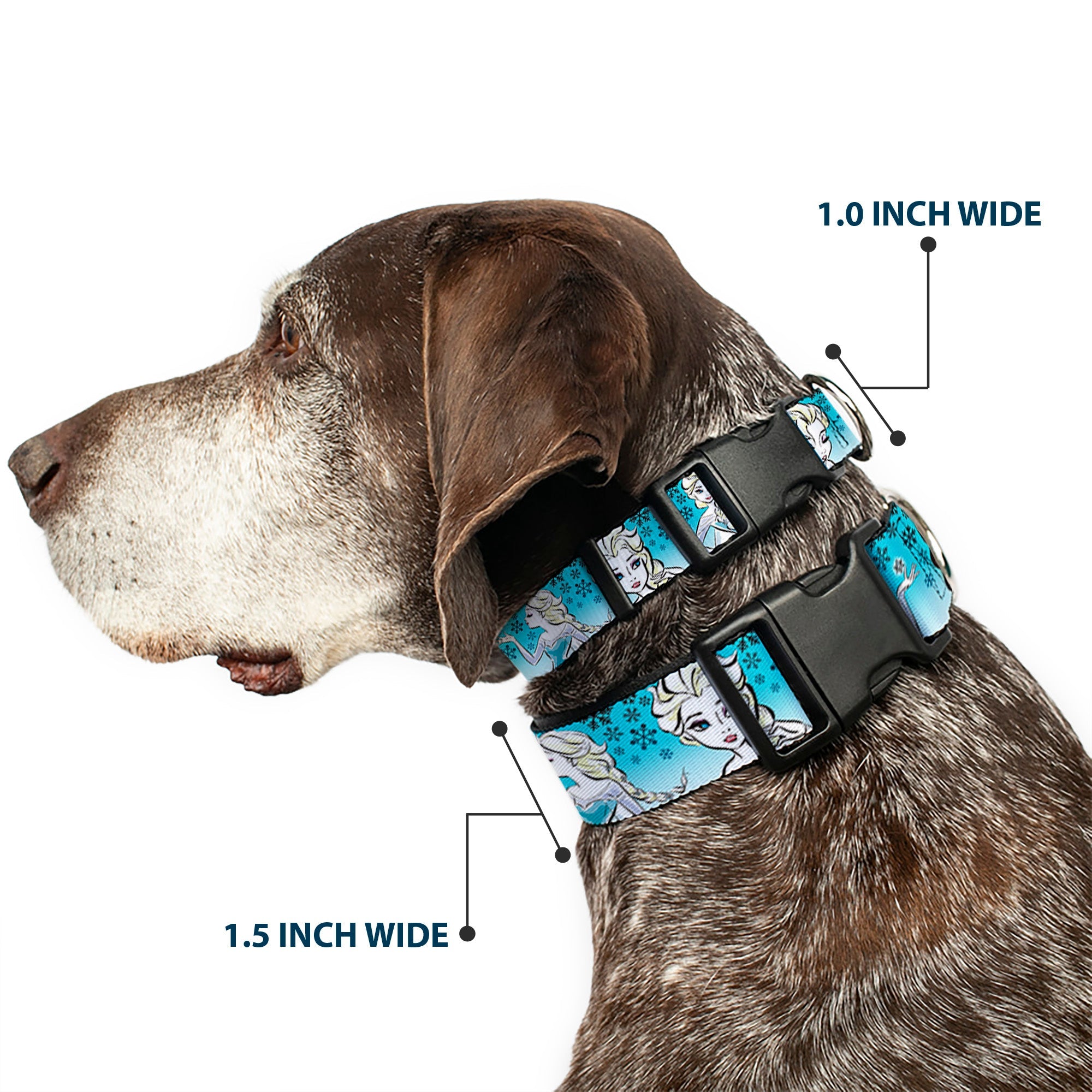 Plastic Clip Collar - Anna/Snowflakes Frozen Art Collection Poses