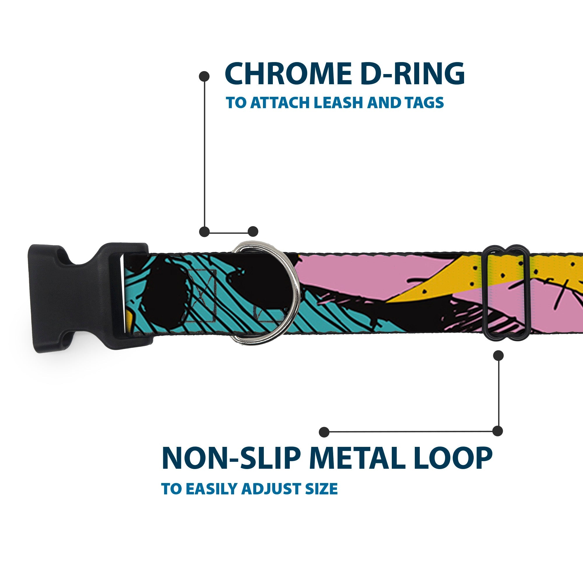 Plastic Clip Collar - Nightmare Before Christmas Sally Dress Patchwork