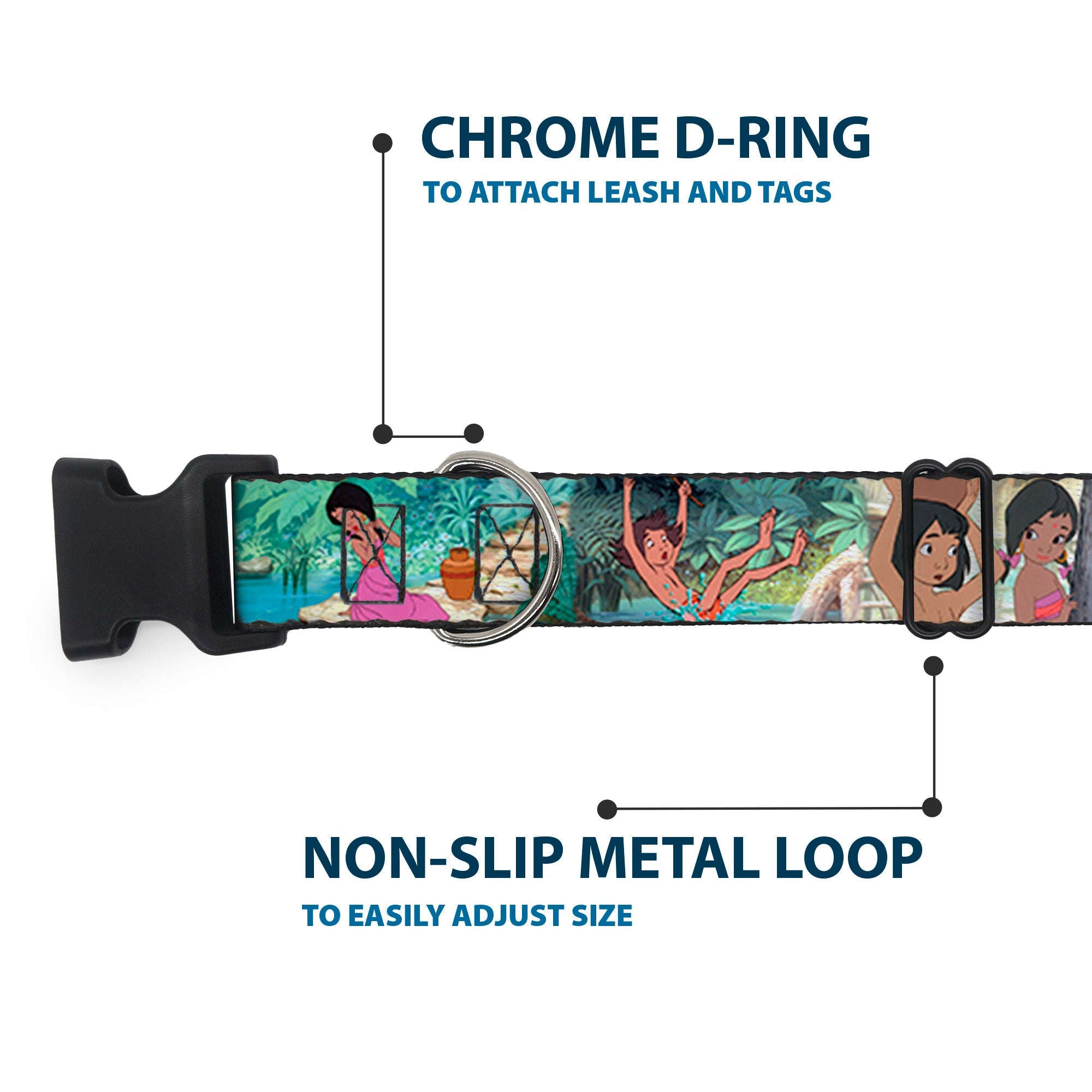 Plastic Clip Collar - The Jungle Book Scenes
