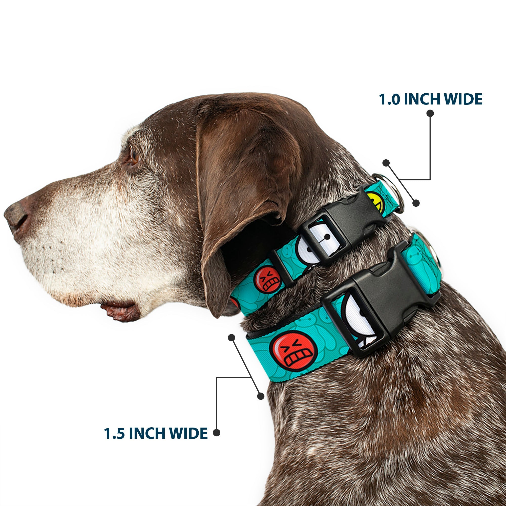 Plastic Clip Collar - Baymax/Mood Expressions/Baymax Scattered Turquoise