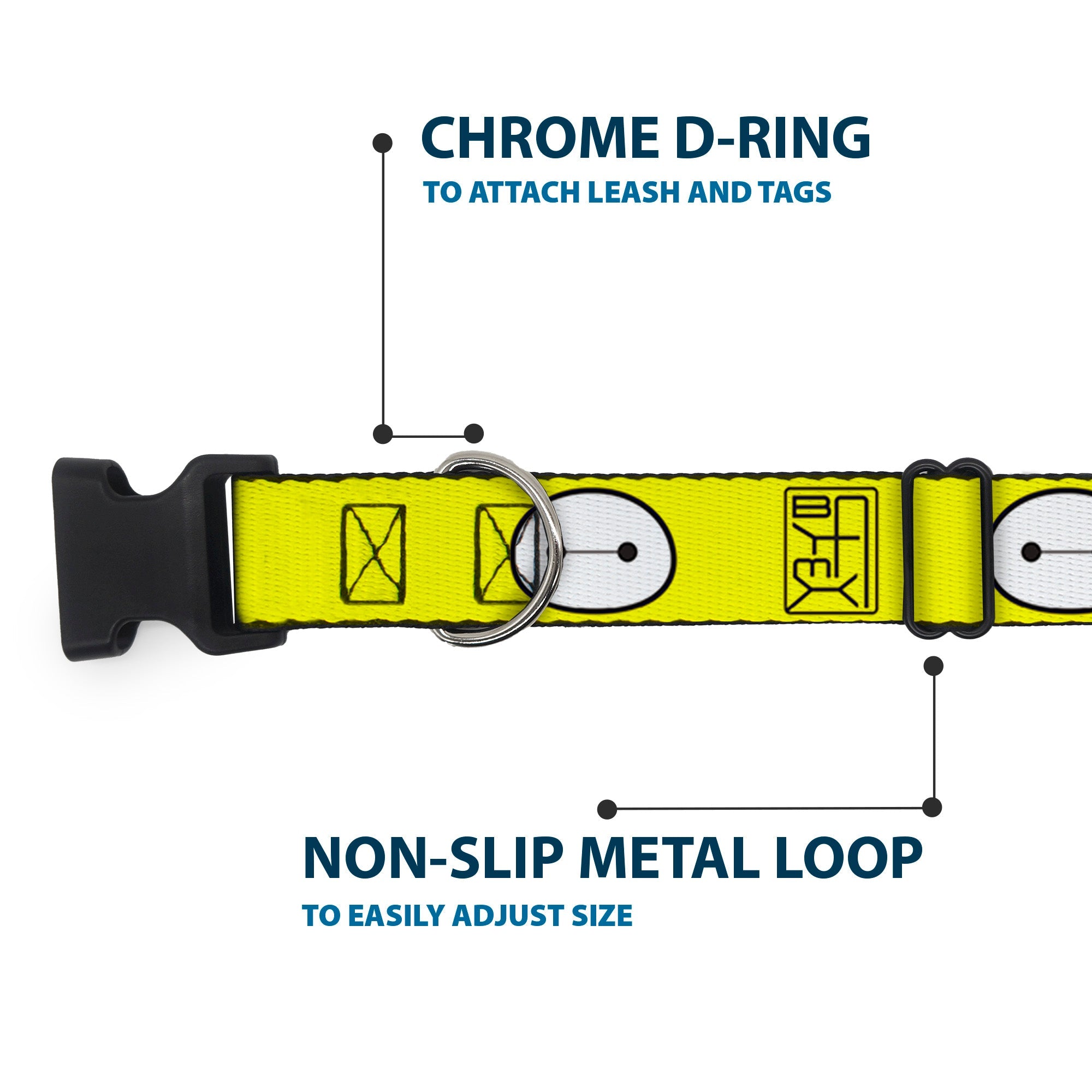 Plastic Clip Collar - BAYMAX Hanko/Face Yellow/Black/White