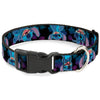 Buckle-Down Disney Lilo & Stitch 2- & 2- Tropical Flora Black Plastic Clip Dog Collar