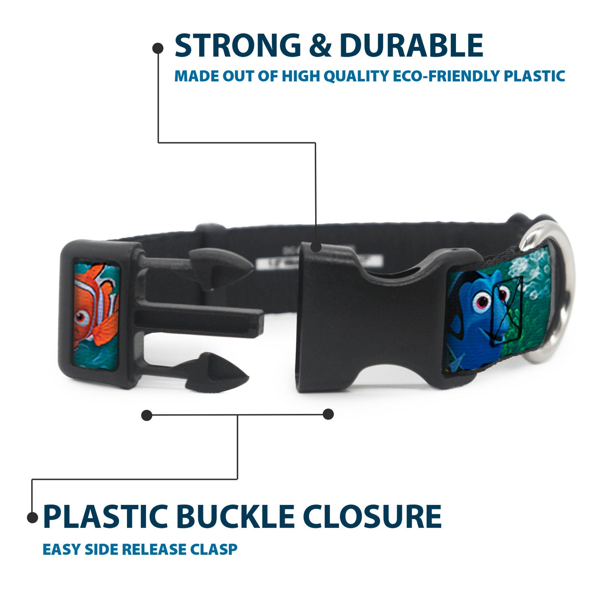 Plastic Clip Collar - Nemo & Dory Poses