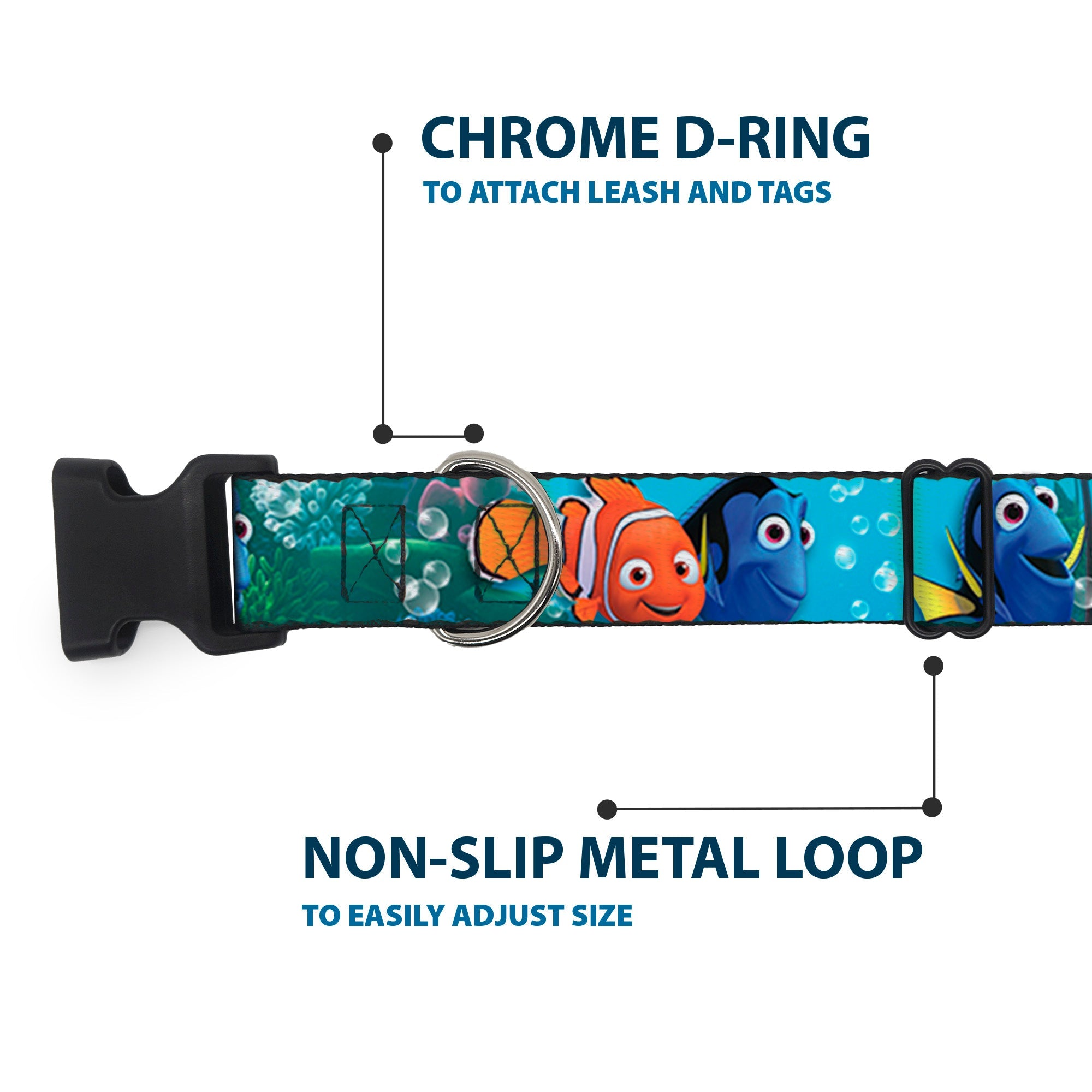 Plastic Clip Collar - Nemo & Dory Poses
