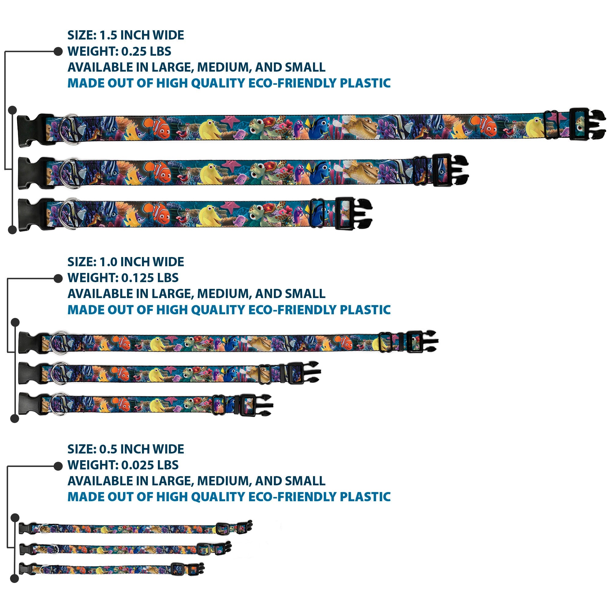 Plastic Clip Collar - Nemo & Friends Group