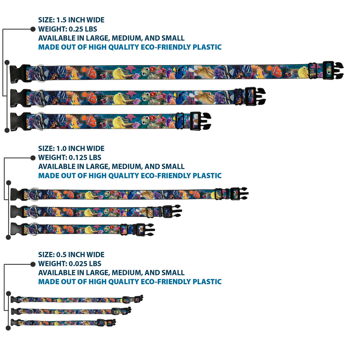 Plastic Clip Collar - Nemo & Friends Group