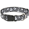 Plastic Clip Collar - Jack Expressions/Stripe White/Black