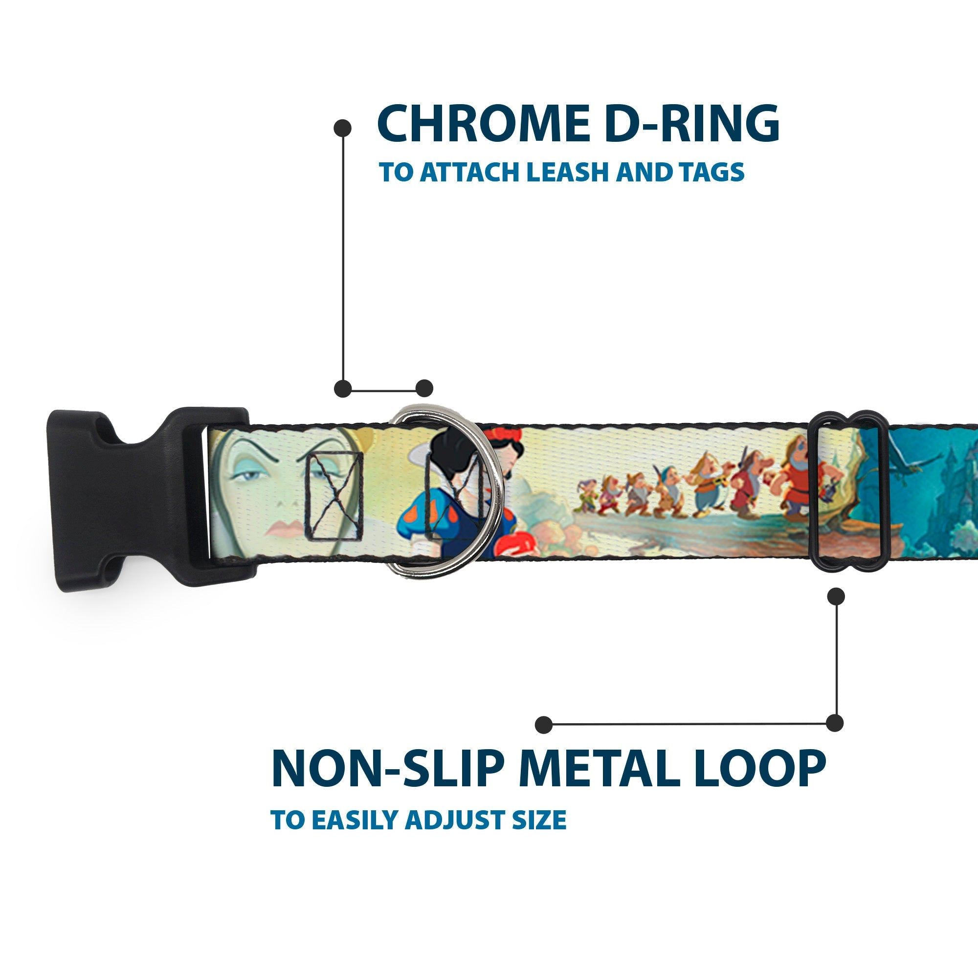 Plastic Clip Collar - Snow White/Dwarves/Old Witch/Evil Queen Scenes