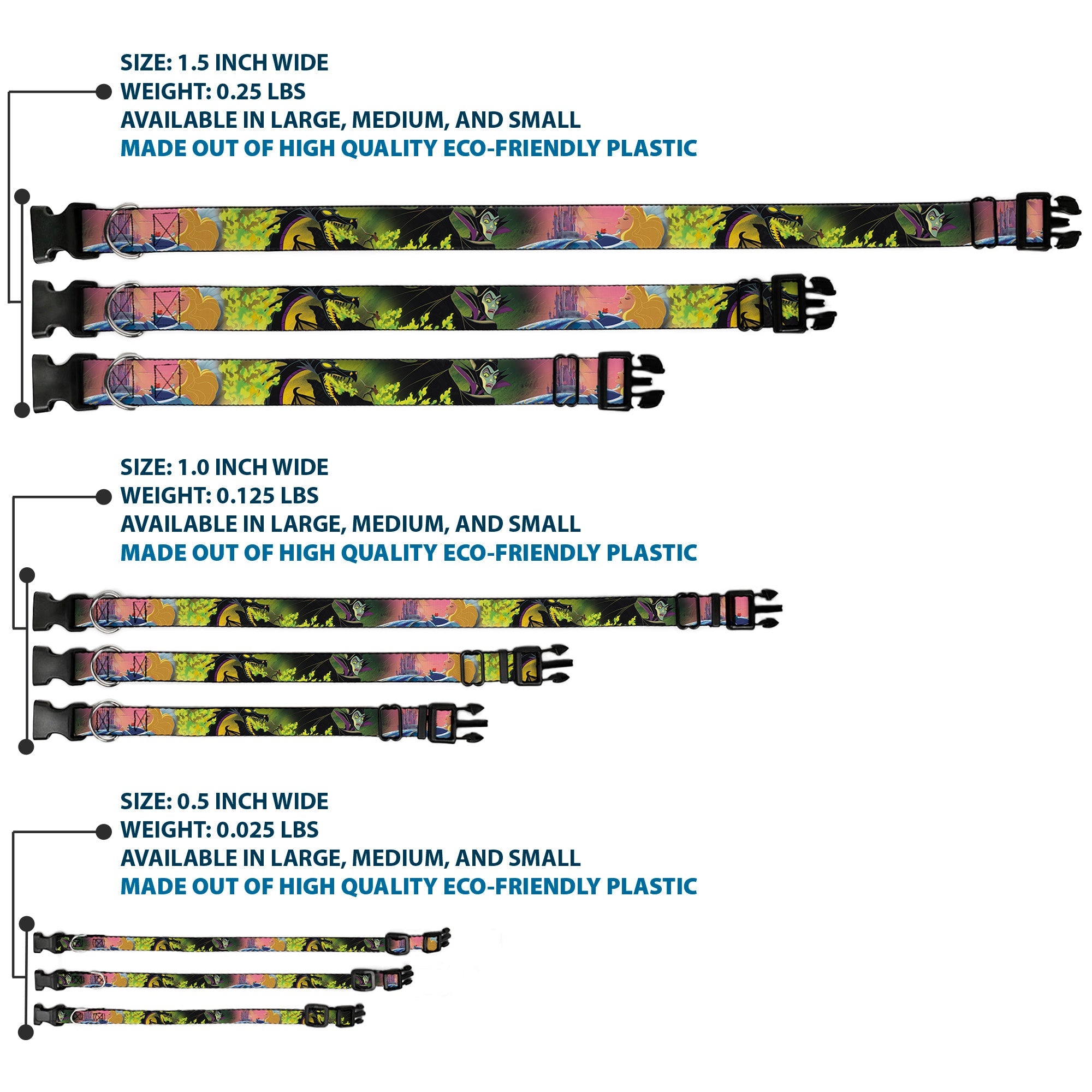 Plastic Clip Collar - Sleeping Beauty & Maleficent/Maleficent Dragon Scenes