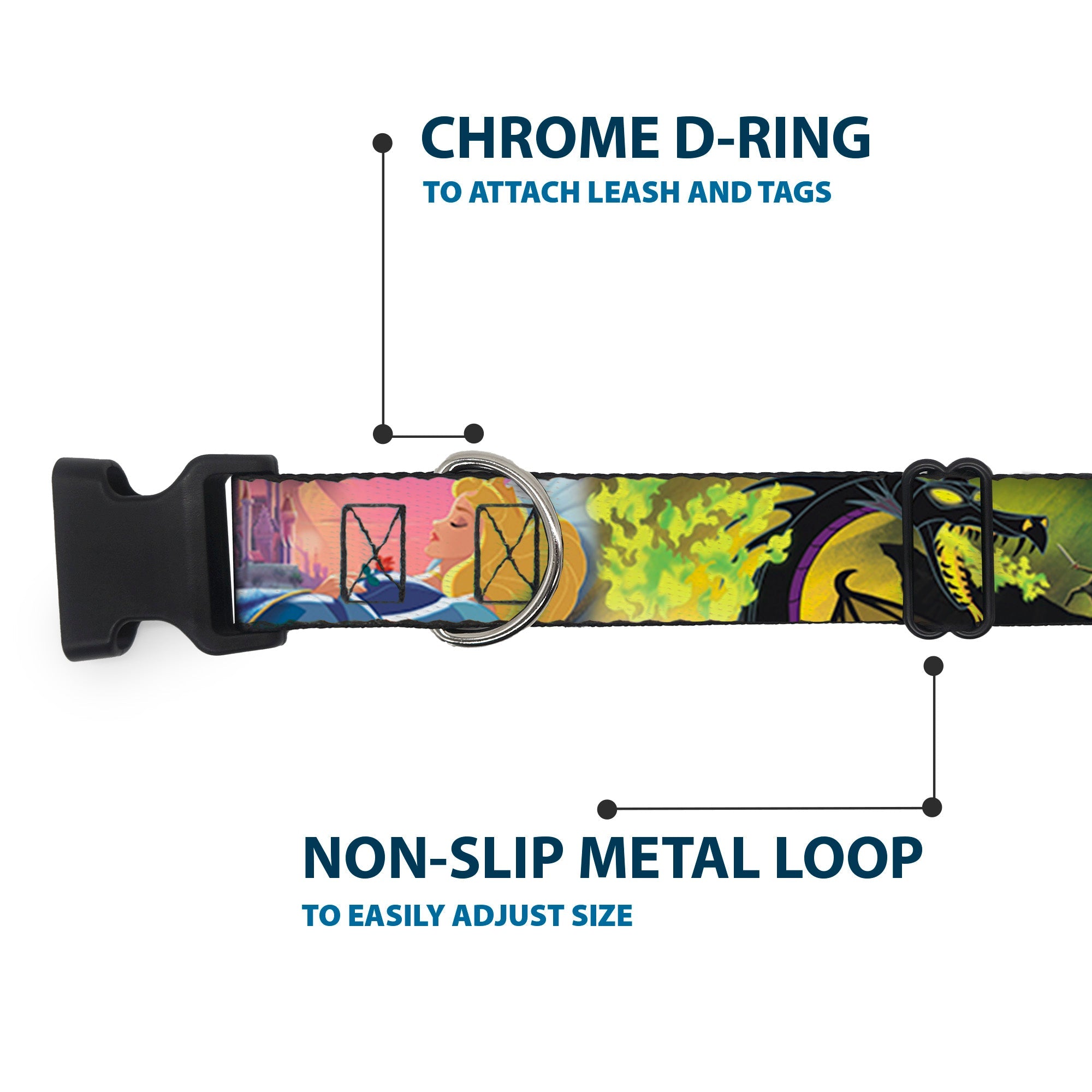 Plastic Clip Collar - Sleeping Beauty & Maleficent/Maleficent Dragon Scenes