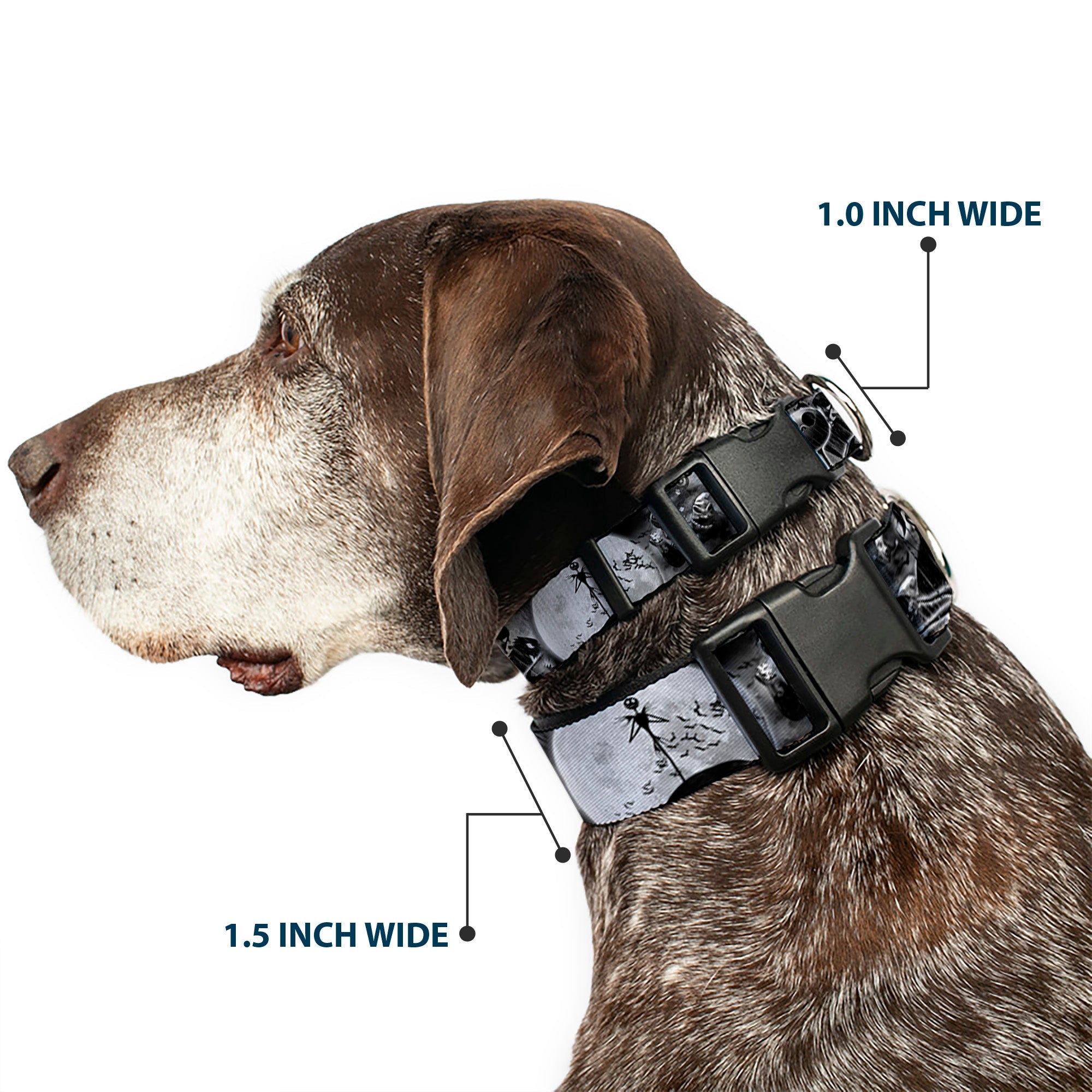 Plastic Clip Collar - Jack & Oogie Boogie Scenes Grays