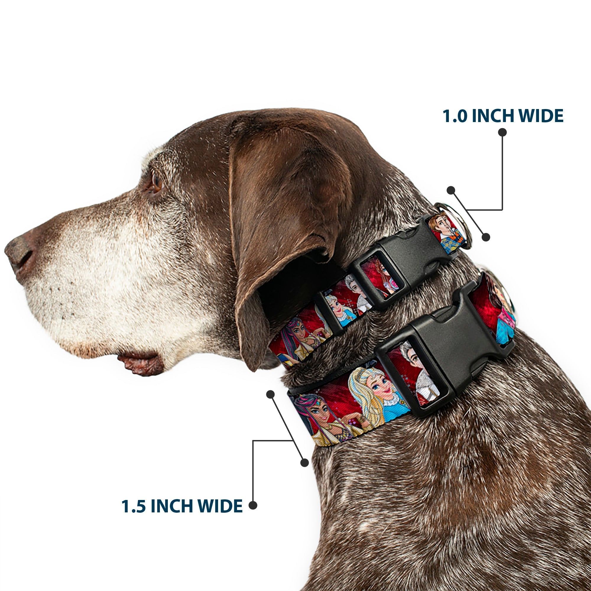 Plastic Clip Collar - Descendants 11-Character Group Pose Reds/Gray