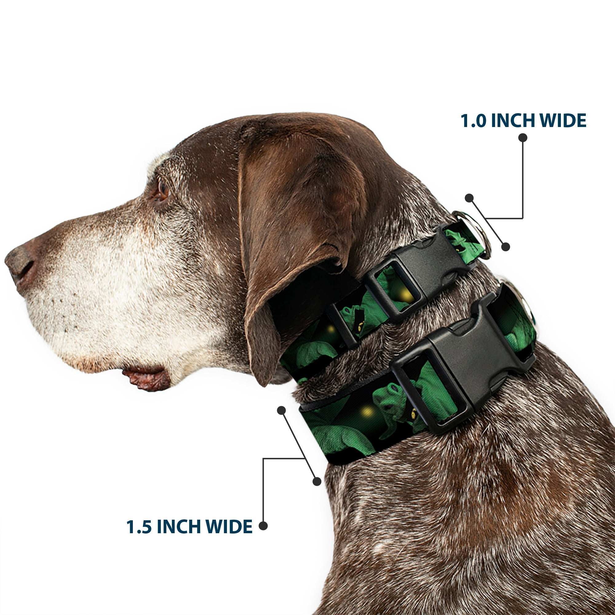 Plastic Clip Collar - Oogie Boogie 4-Poses Black/Yellow/Green