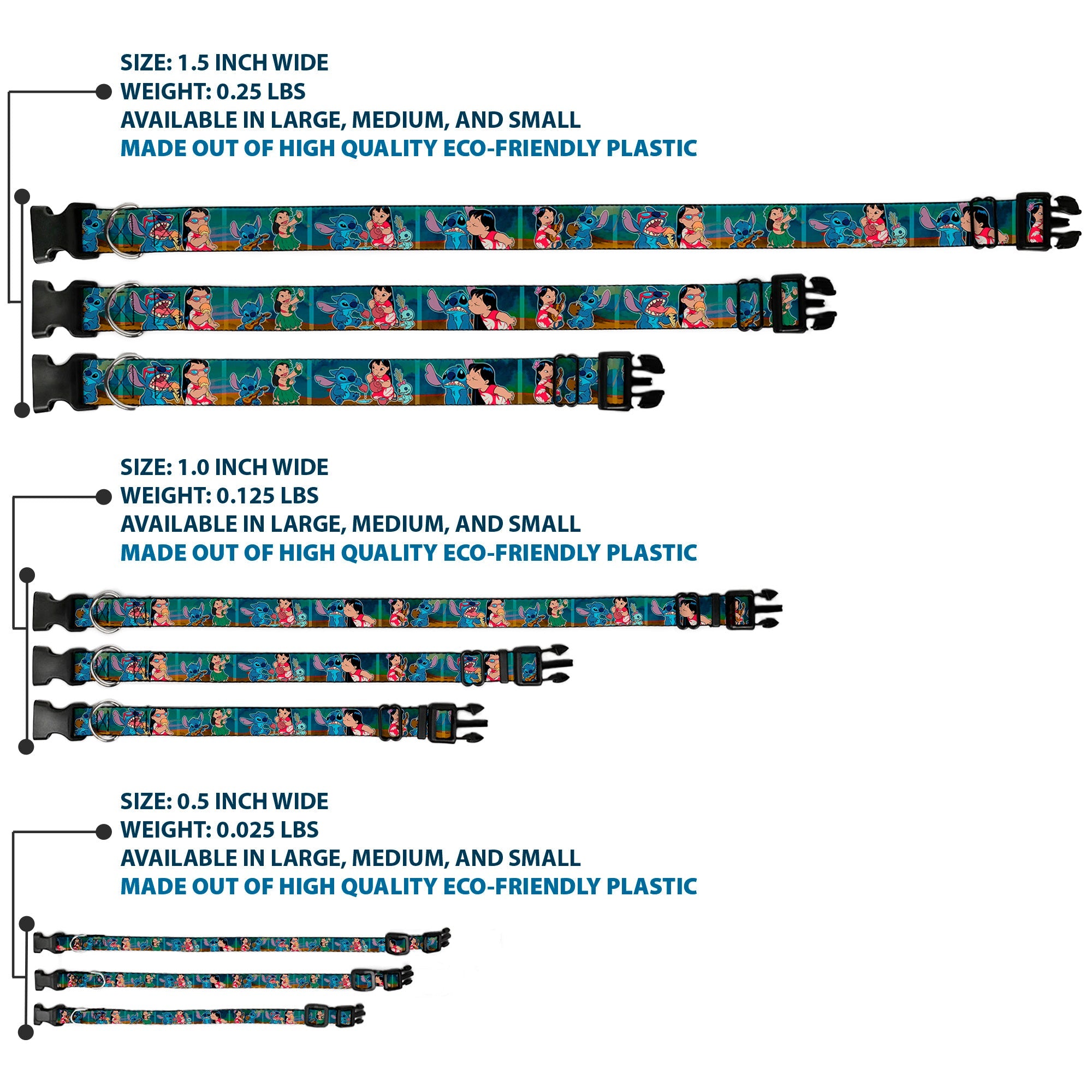 Plastic Clip Collar - Lilo & Stitch 5-Scene Blocks