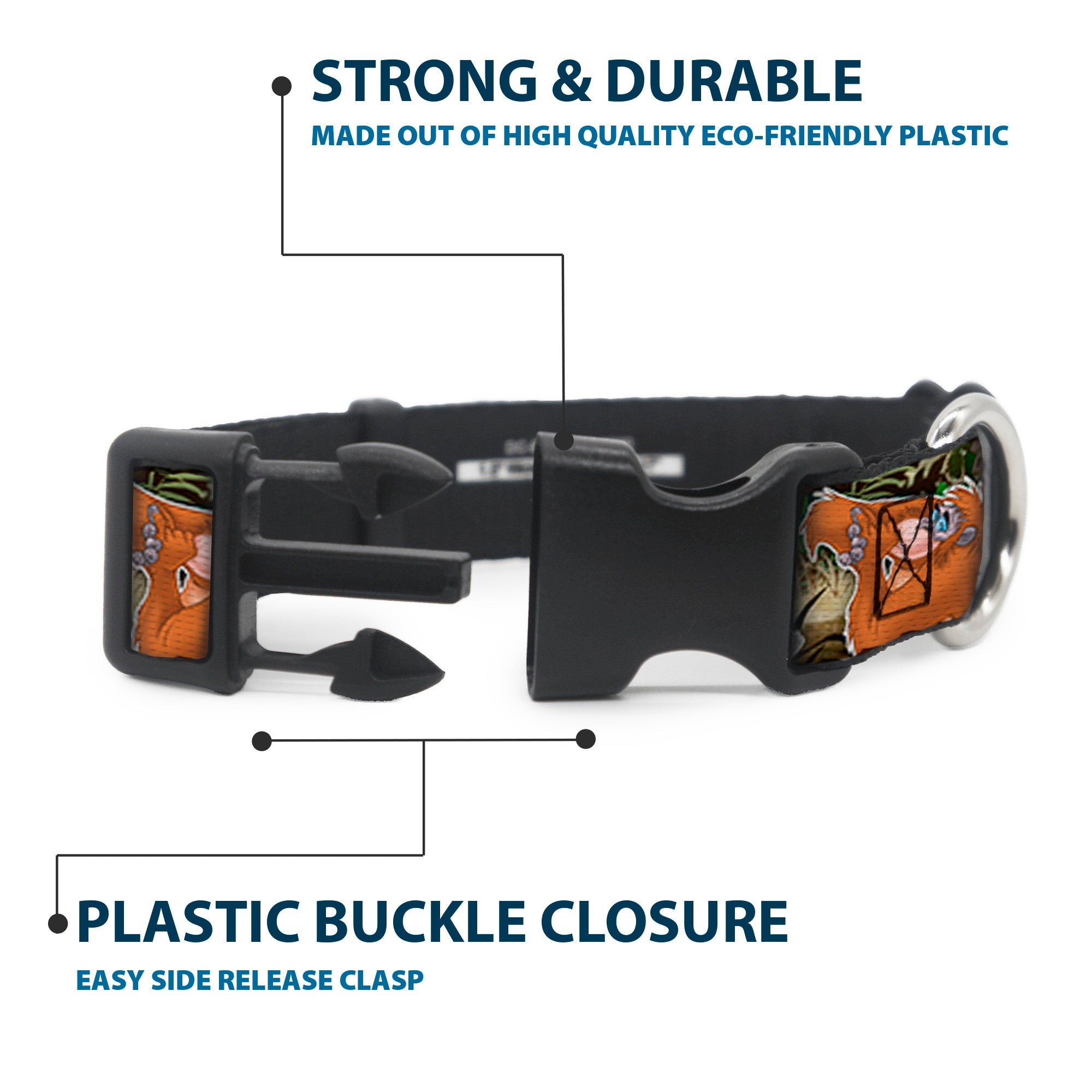 Plastic Clip Collar - The Jungle Book I Wanna Be Like You 4-Character Scene