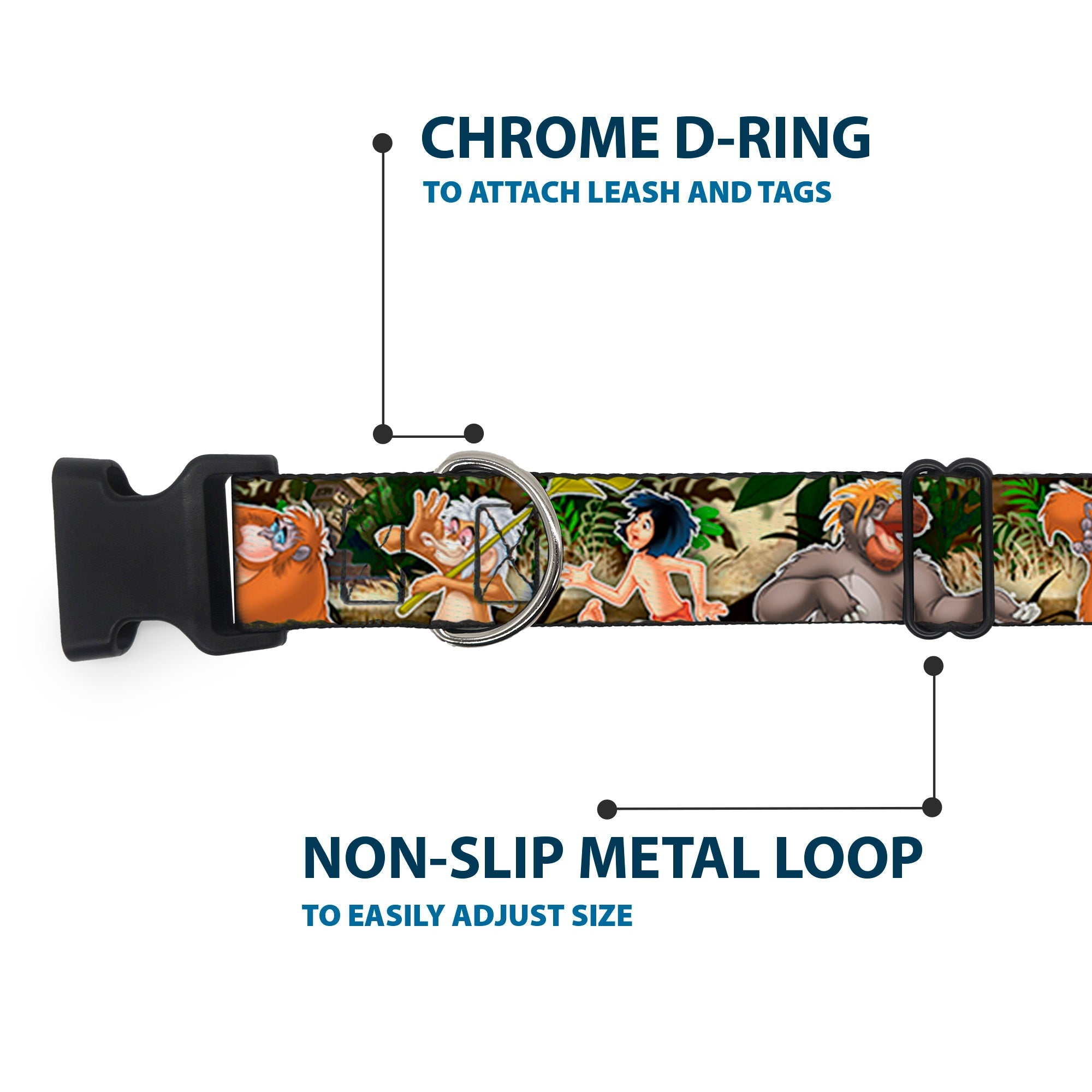 Plastic Clip Collar - The Jungle Book I Wanna Be Like You 4-Character Scene