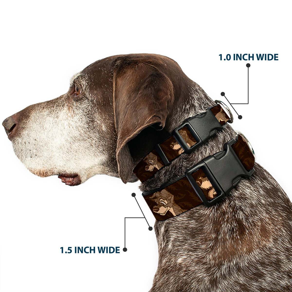 Plastic Clip Collar - Tramp 4-Pose Sketch Browns