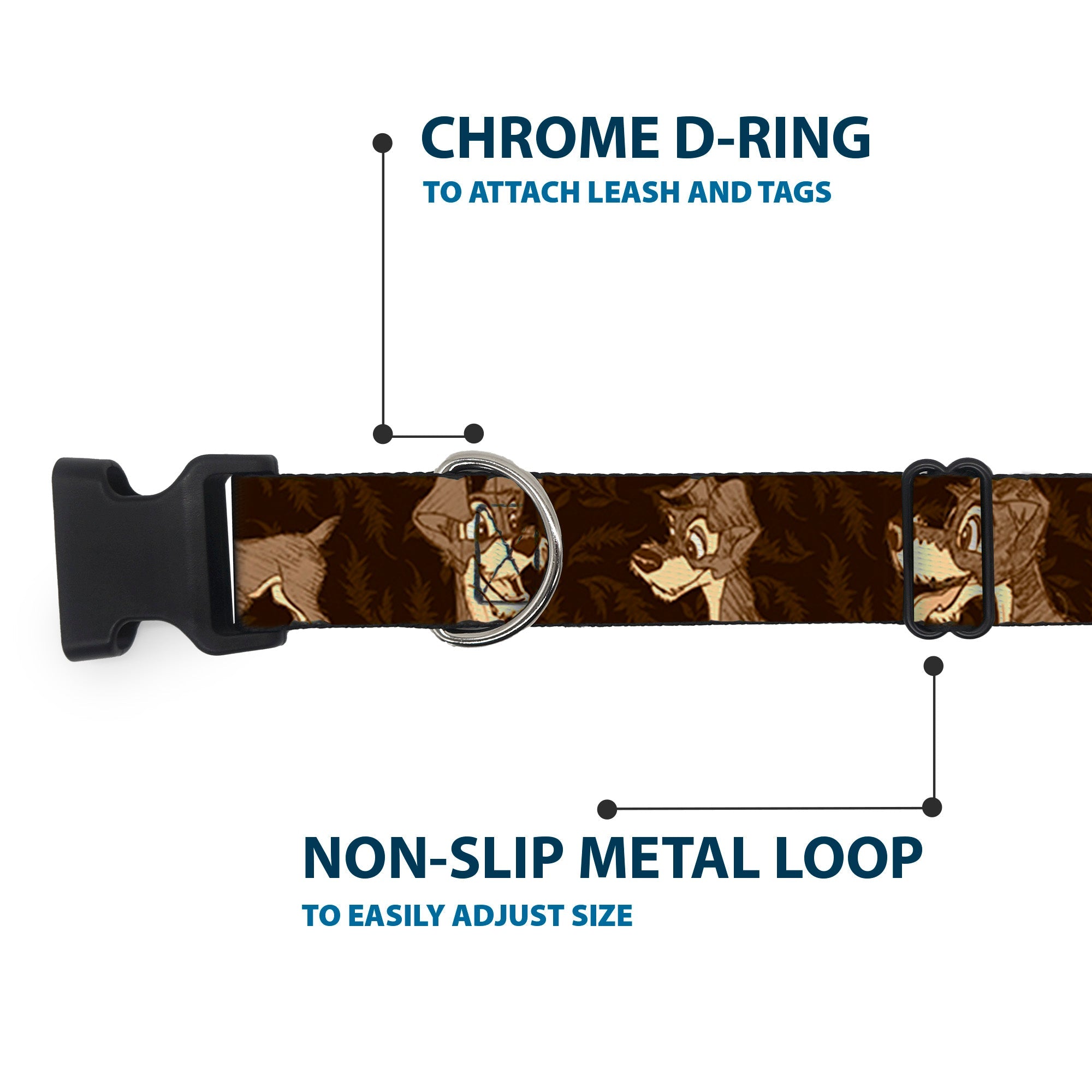 Plastic Clip Collar - Tramp 4-Pose Sketch Browns