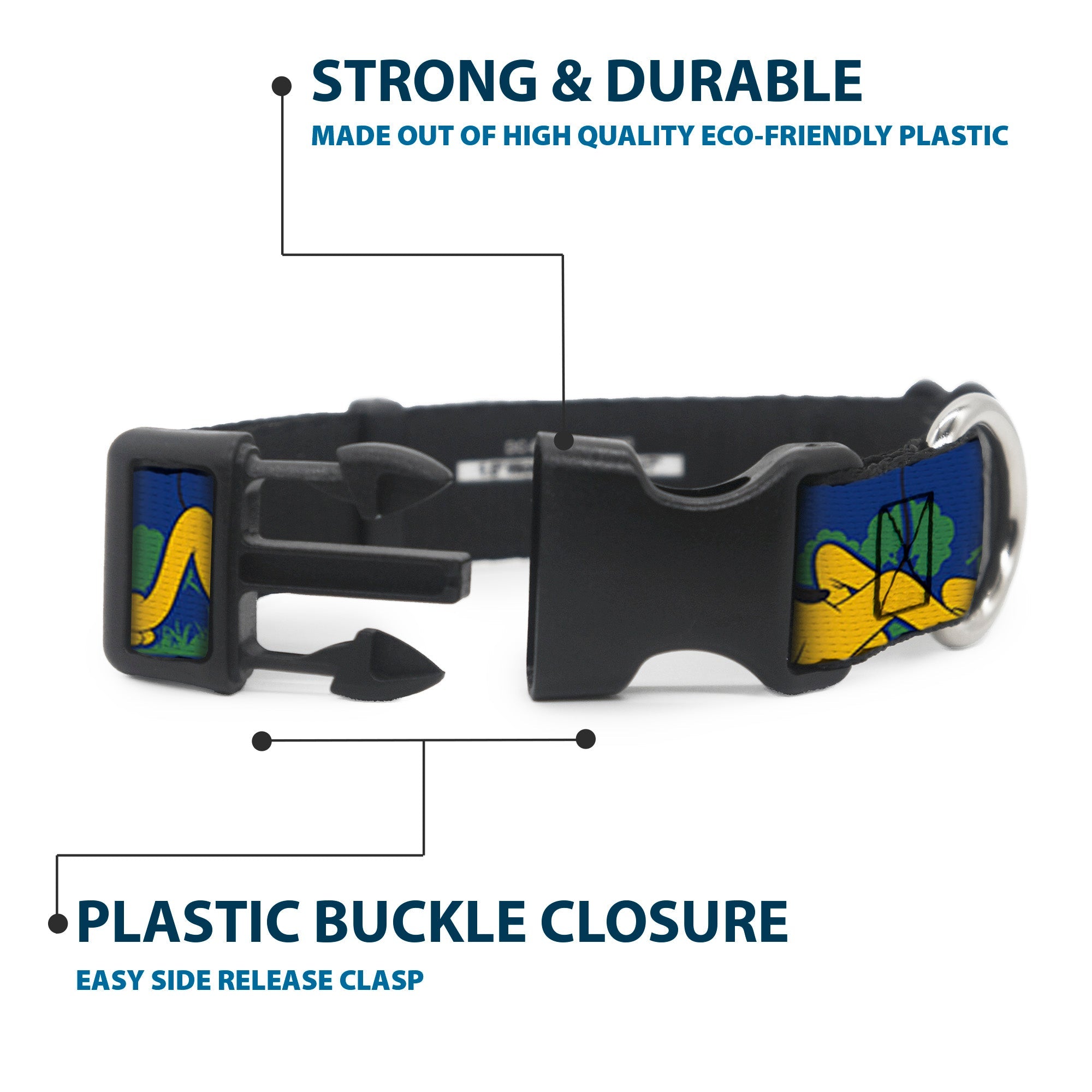 Plastic Clip Collar - Pluto 4-Poses/Landscape Blue/Green