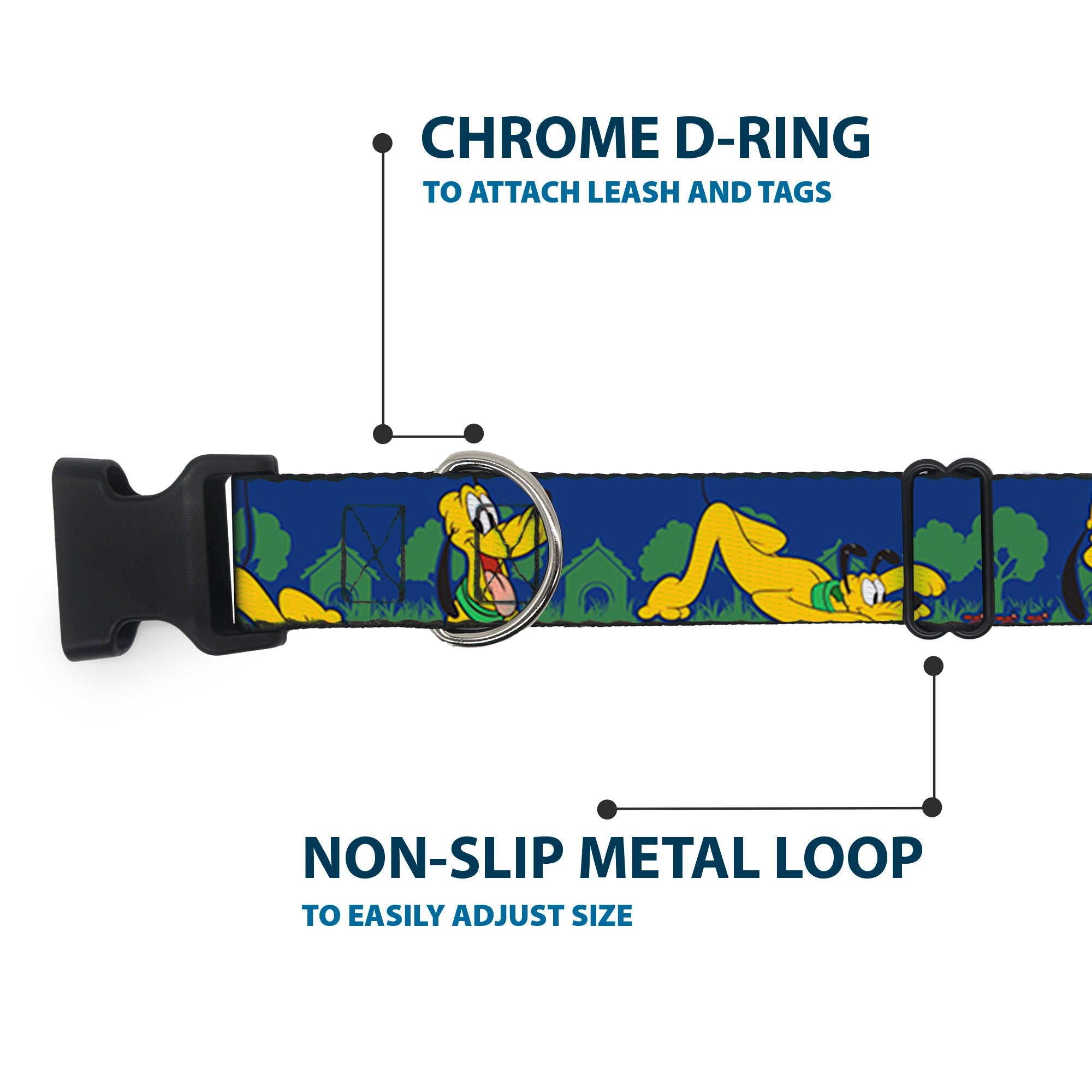 Plastic Clip Collar - Pluto 4-Poses/Landscape Blue/Green