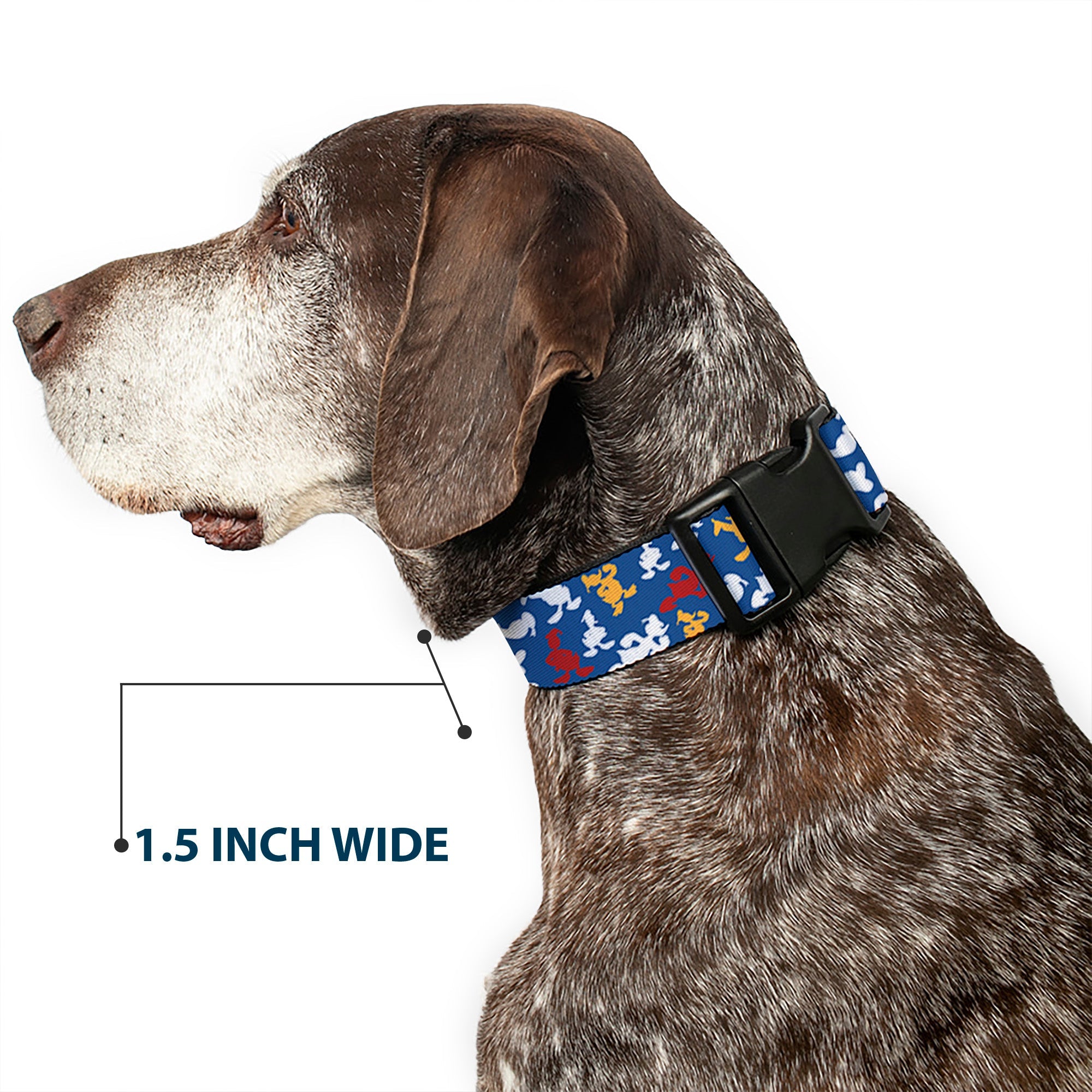 Plastic Clip Collar - Donald Duck Face/Poses Scattered Blue/White/Red/Yellow