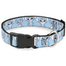 Plastic Clip Collar - Stitch 3-Poses Sky Blue/Black/White