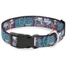 Plastic Clip Collar - Nightmare Before Christmas Lock Shock & Barrel Group Pose/Masks Purples
