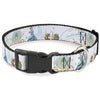 Buckle-Down Disney Cinderella Pumpkin Coach and Mice Pose with Script Plastic Clip Dog Collar