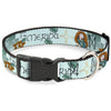 Buckle-Down Disney Brave Merida Castle and Three Bear Brothers with Script Plastic Clip Dog Collar