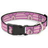 Plastic Clip Collar - Winnie the Pooh Piglet Expression Close-Up Stripe Pinks