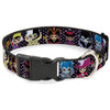 Buckle-Down Disney 11-Sweet Chibi Villain Poses Polka Dot Plastic Clip Dog Collar
