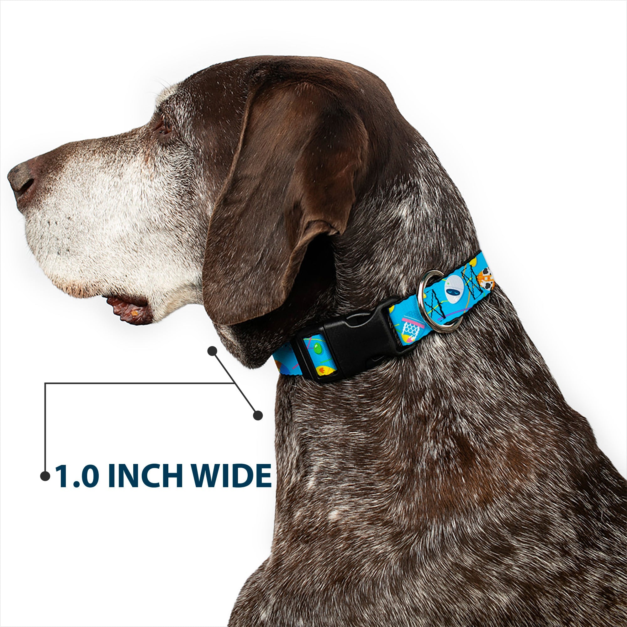 Plastic Clip Collar - Pixar Holiday Collection Easter Egg Characters Scattered Blue