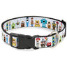 Plastic Clip Collar - Pixar Holiday Collection Nutcracker Characters Lineup/Stars White/Blues