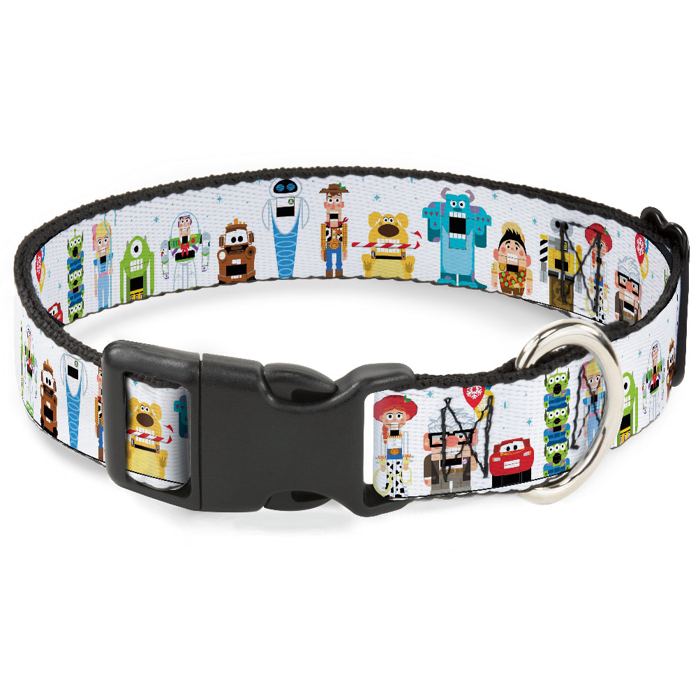 Plastic Clip Collar - Pixar Holiday Collection Nutcracker Characters Lineup/Stars White/Blues