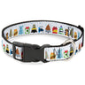 Plastic Clip Collar - Pixar Holiday Collection Character Gifts Lineup/Stars White/Blues