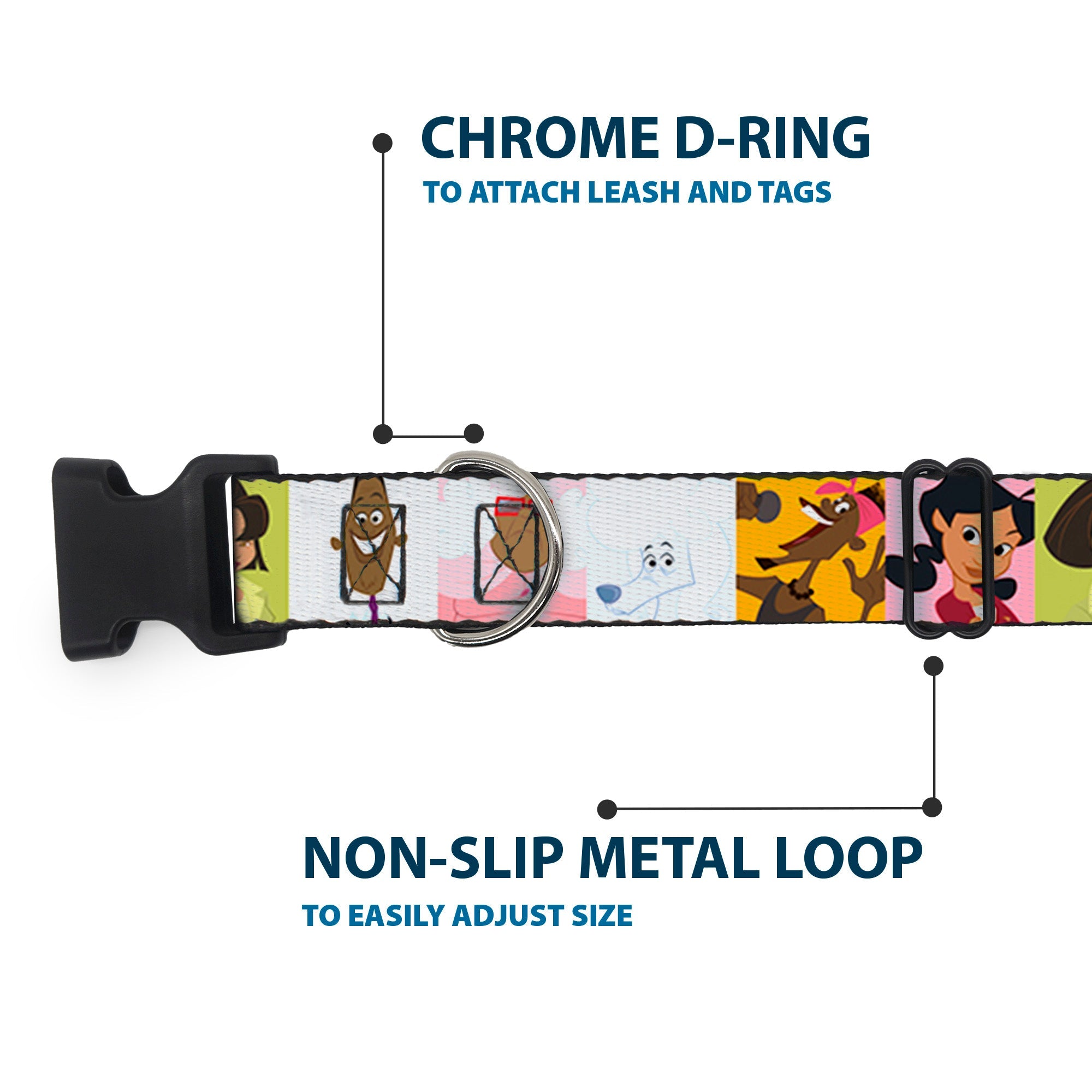 Plastic Clip Collar - The Proud Family 6-Character Block Poses