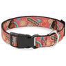 Plastic Clip Collar - Moana Pose and Icons Collage Pink