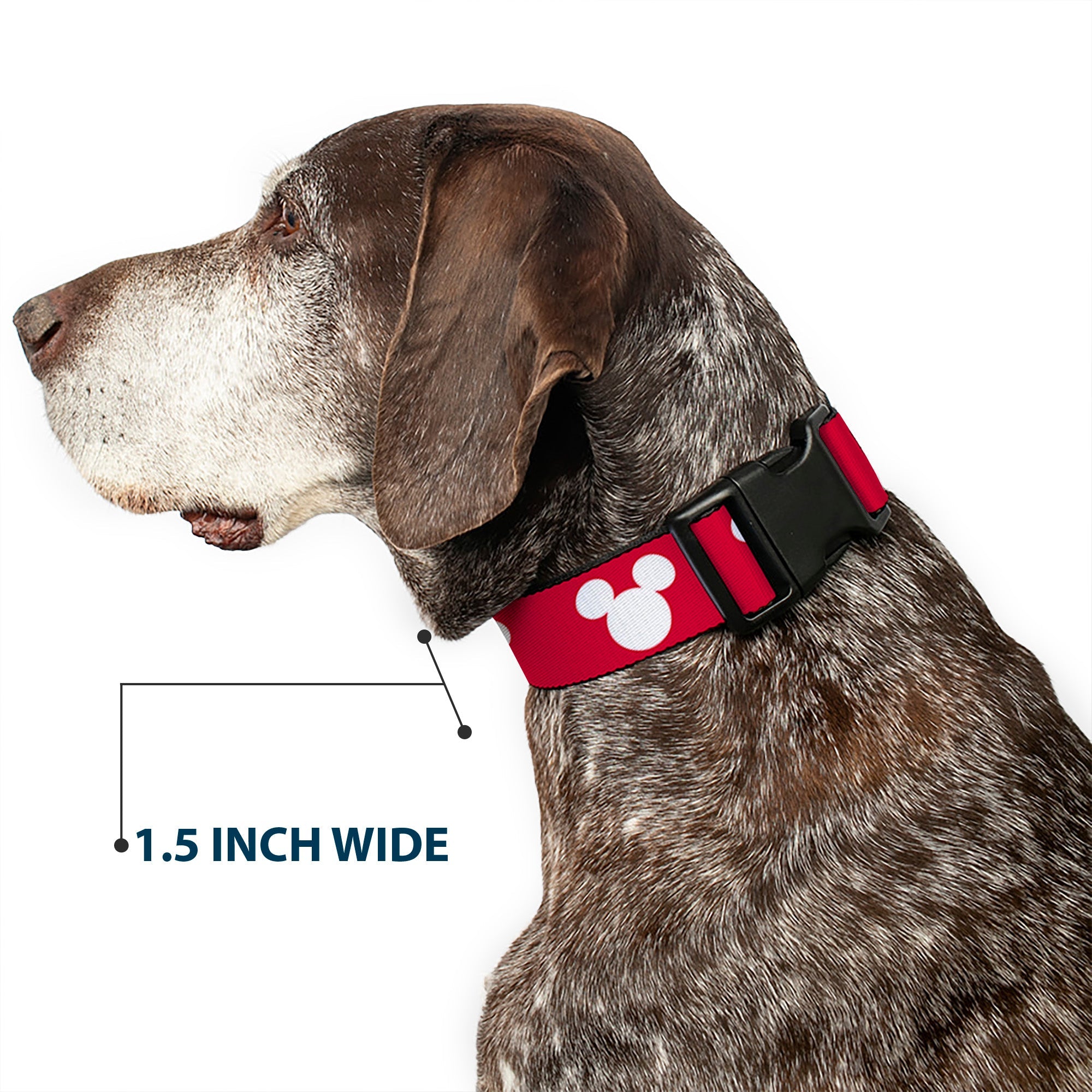 Plastic Clip Collar - Mickey Mouse Ears Icon Red/White