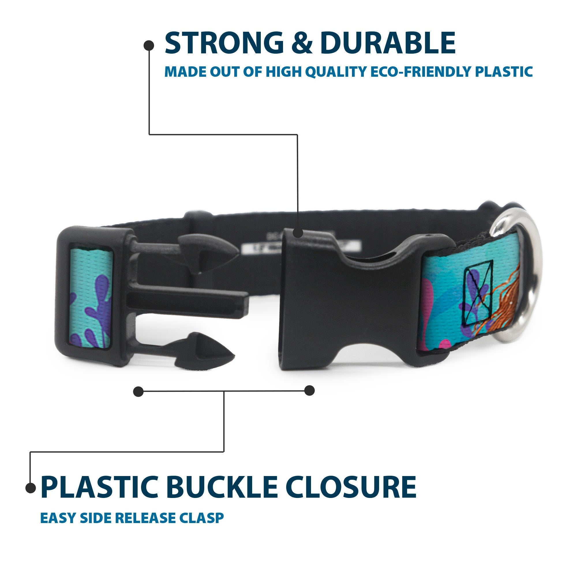 Plastic Clip Collar - The Little Mermaid Live Action Ariel Under the Sea Poses Blues