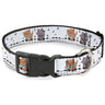 Plastic Clip Collar - Aristocats Toulouse and Berlioz Piano Pose and Musical Notes White/Black