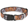 Plastic Clip Collar - Aristocats Toulouse and Berlioz Close-Up Faces Orange
