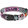 Plastic Clip Collar - Sensational Six GOOD VIBES CLUB Pose Blocks Multi Color